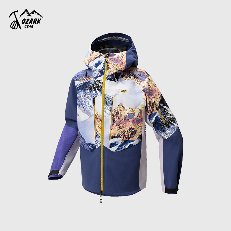 AOP印花防风保暖冲锋衣