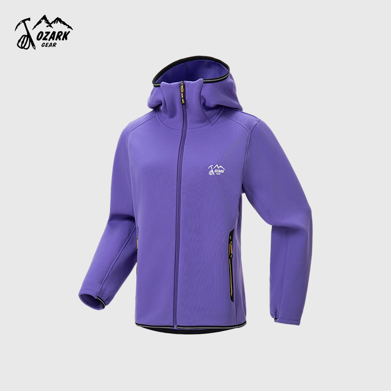 Polartec连帽保暖休闲抓绒外套