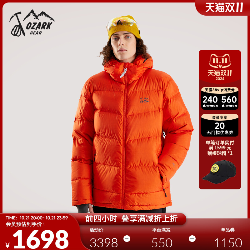 美式时尚潮连帽羽绒服外套