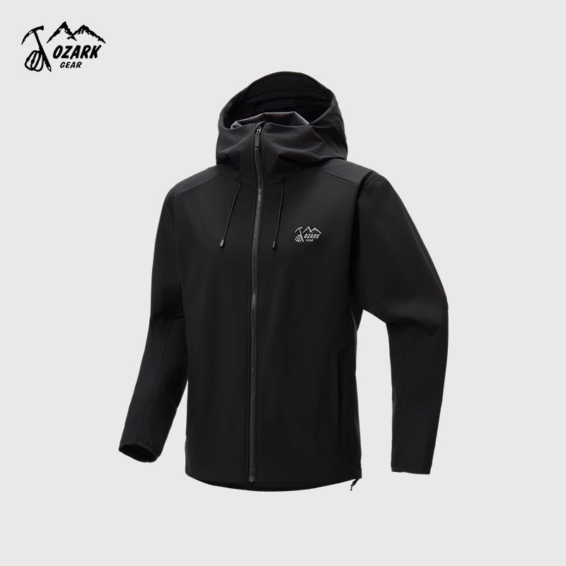 连帽软壳夹克外套