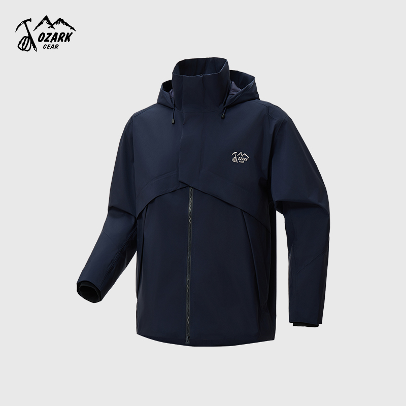 户外防风连帽2L冲锋衣男款